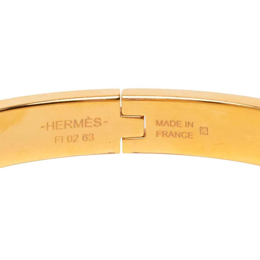 Hermès Mini Enamel Clic Chaine d Ancre Bracelet PM Black Good condition - Model View