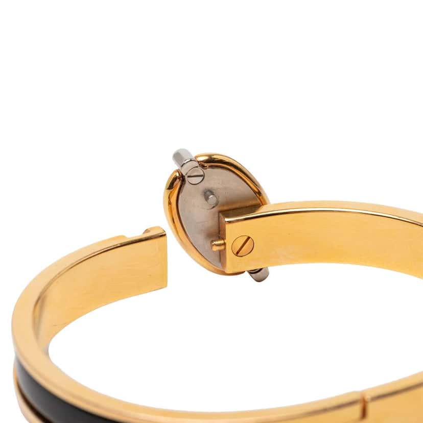 Hermès Mini Enamel Clic Chaine d Ancre Bracelet PM Black Good condition - Box View