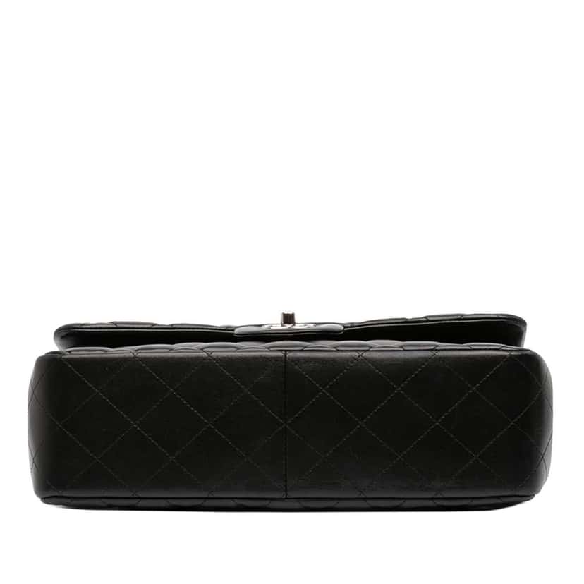 Chanel Jumbo Classic Lambskin Double Flap Black Leather Good condition - Inside View