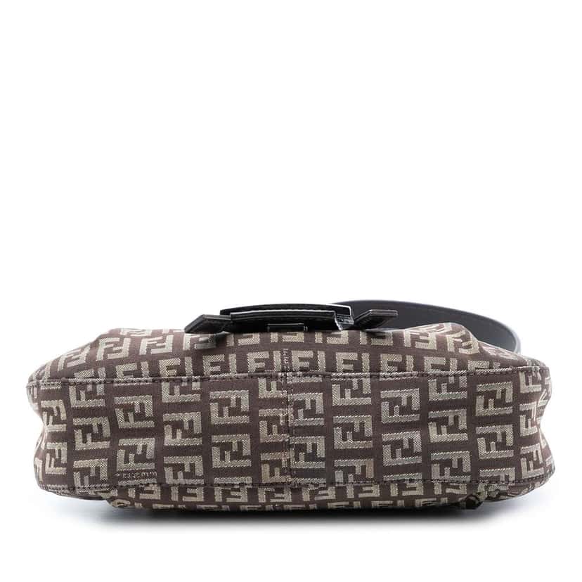Fendi Zucchino Canvas Drawstring Shoulder Bag Brown Canvas Good condition - Inside View