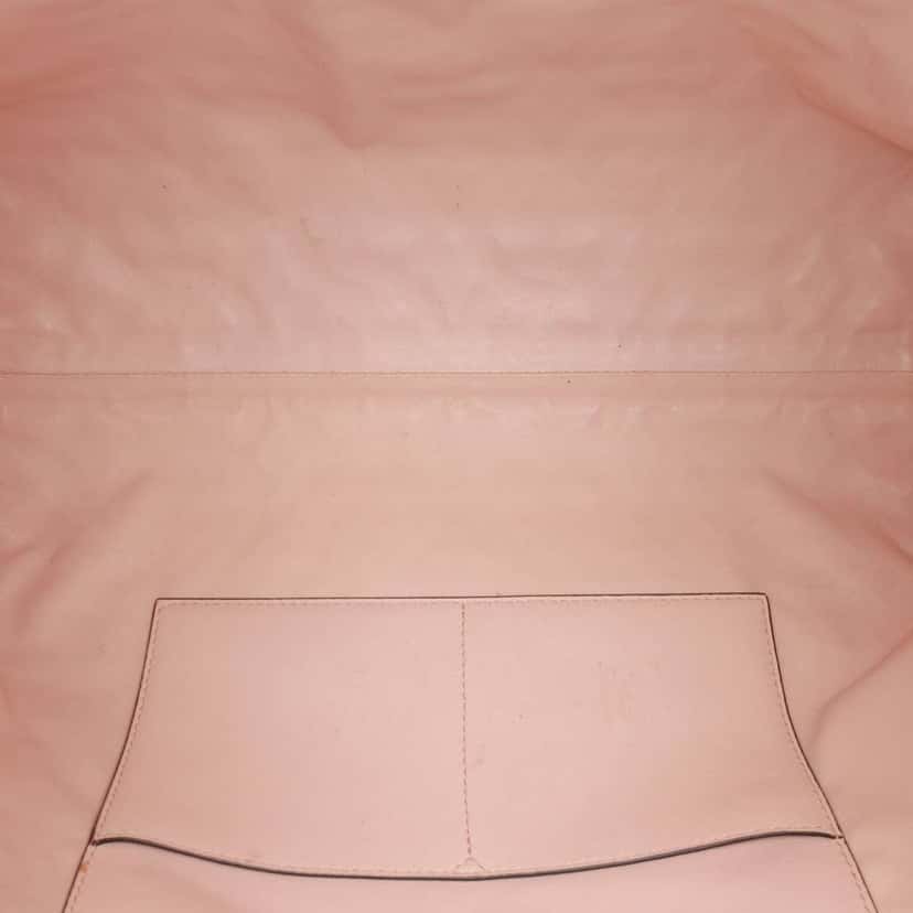 Salvatore Ferragamo Gancini Embossed Calfskin Trifolio Tote Black Leather Fair condition - Model View