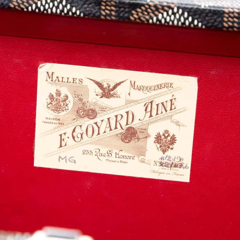 Goyard Goyardine Minaudiere Trunk Bag Black Canvas Good condition - Box View