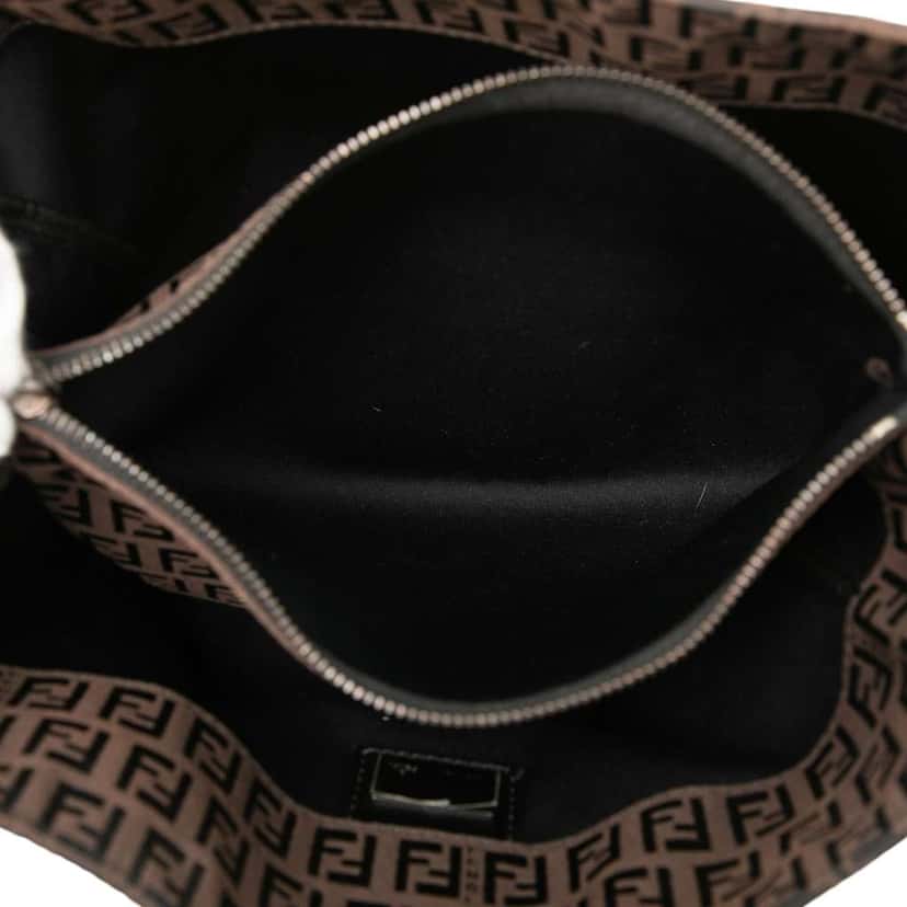 Fendi Zucchino Canvas Tote Brown Canvas Good condition - Model View