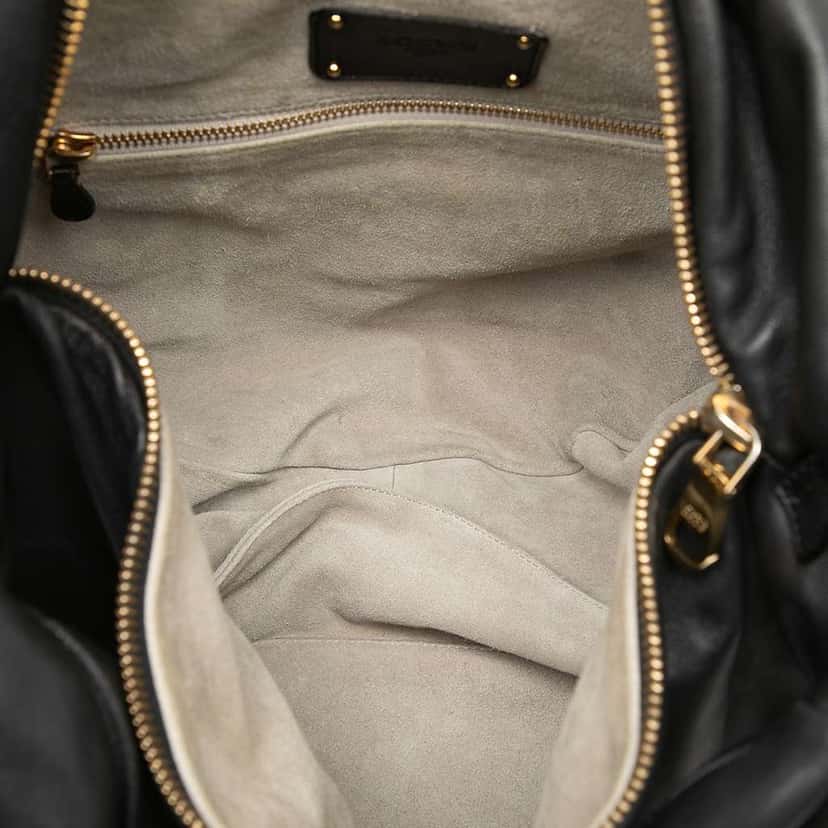 Loewe Leather Padlock Calle Hobo Black Leather Good condition - Model View