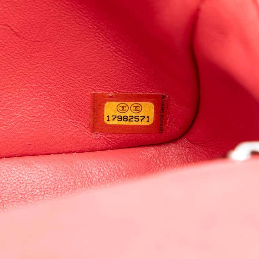 Chanel Mini Rectangular Classic Caviar Single Flap Pink Leather Very good condition - Box View