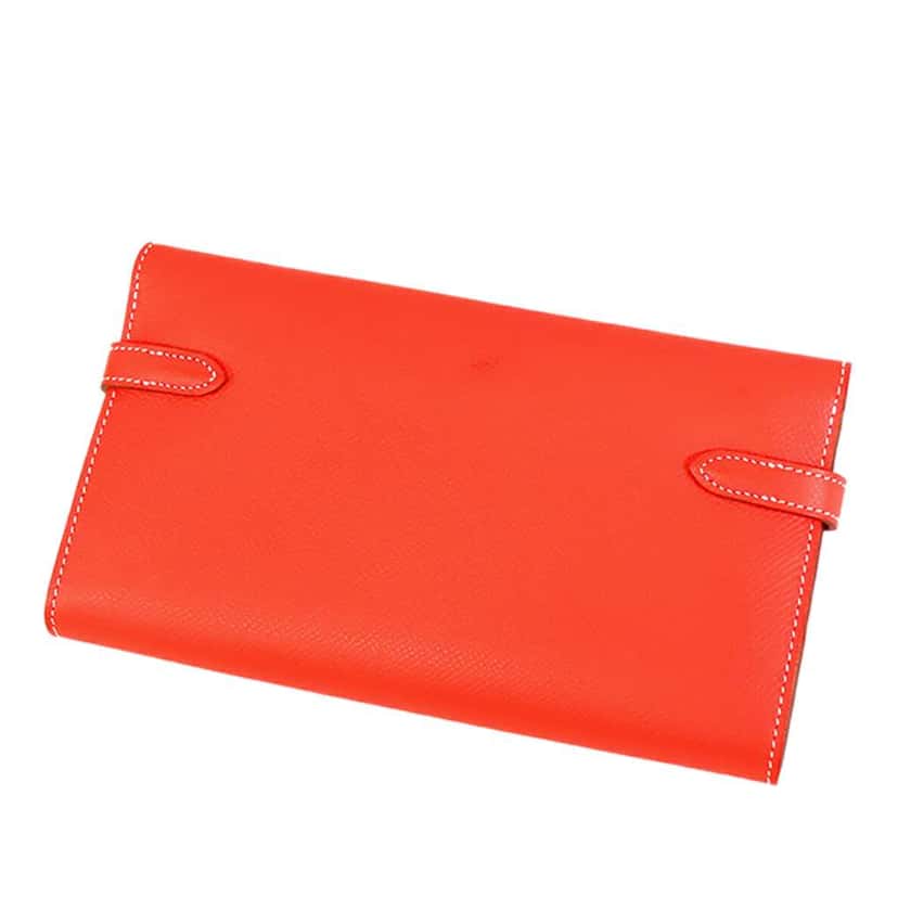 Hermès Epsom Verso Kelly To Go Wallet Pink Leather Good condition - Back View