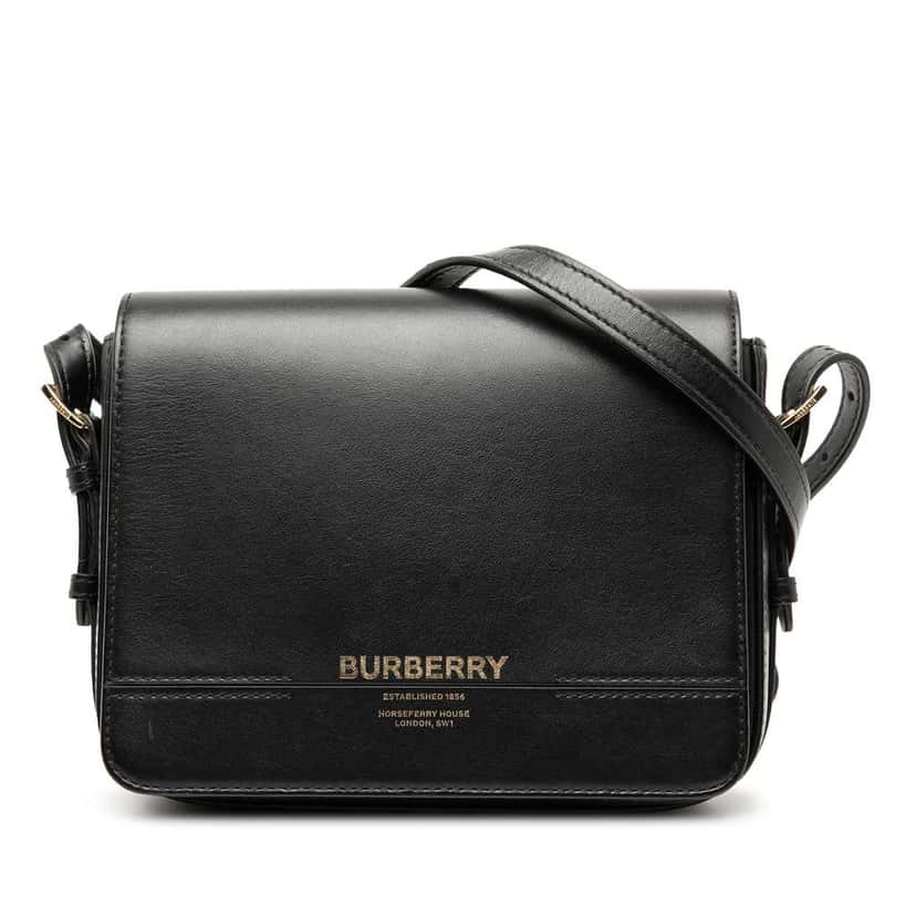 Burberry Small Leather Grace Crossbody Black Leather Very good condition - Front View