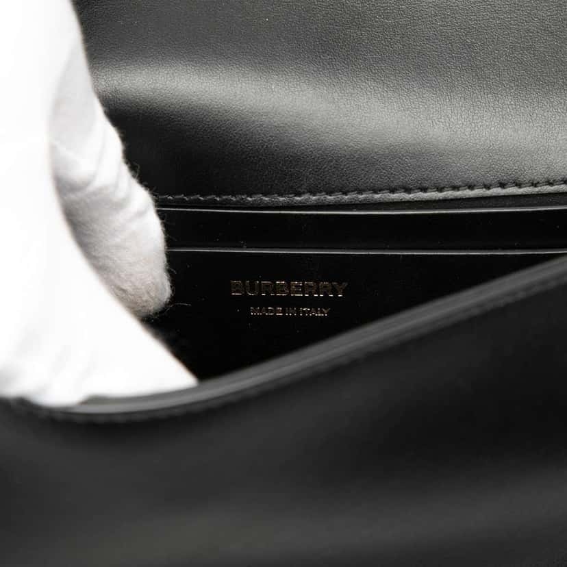 Burberry Small Leather Grace Crossbody Black Leather Very good condition - Box View