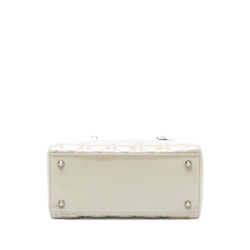 Dior Medium Patent Cannage Lady Dior Brown Leather Good condition - Inside View