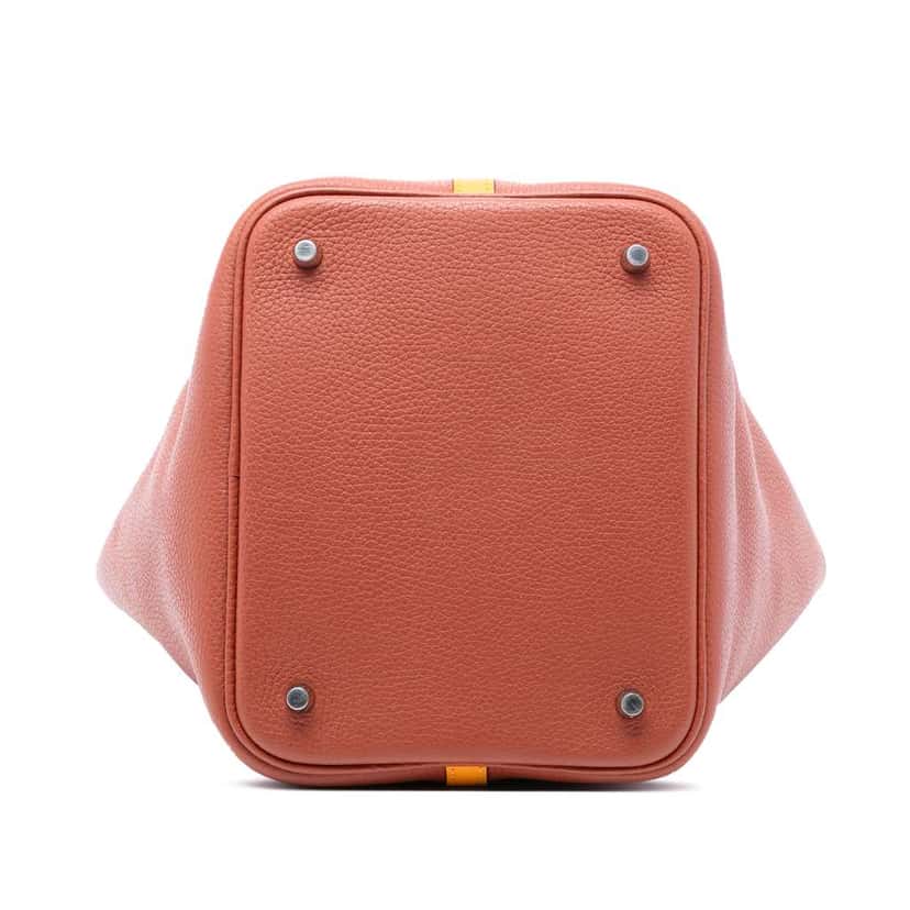 Hermès Bicolor Clemence and Swift Picotin Lock 22 Brown Leather Very good condition - Inside View