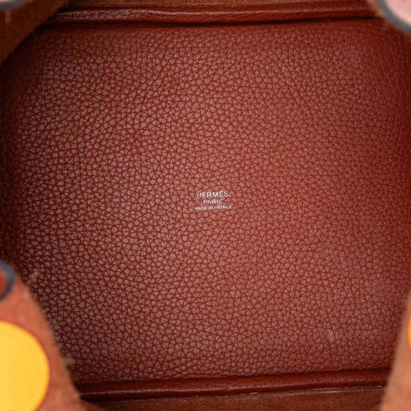 Hermès Bicolor Clemence and Swift Picotin Lock 22 Brown Leather Very good condition - Model View