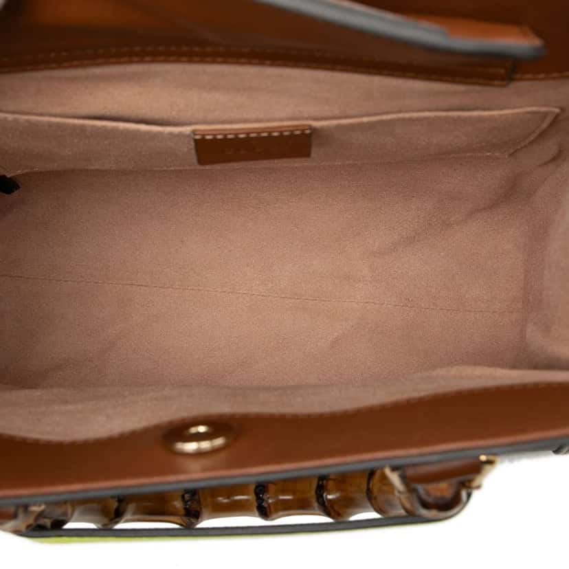 Gucci Small Leather Bamboo Diana Satchel Brown Leather Good condition - Model View