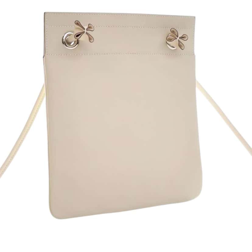 Hermès Mini Milo Lambskin Aline Bag White Leather Good condition - Back View