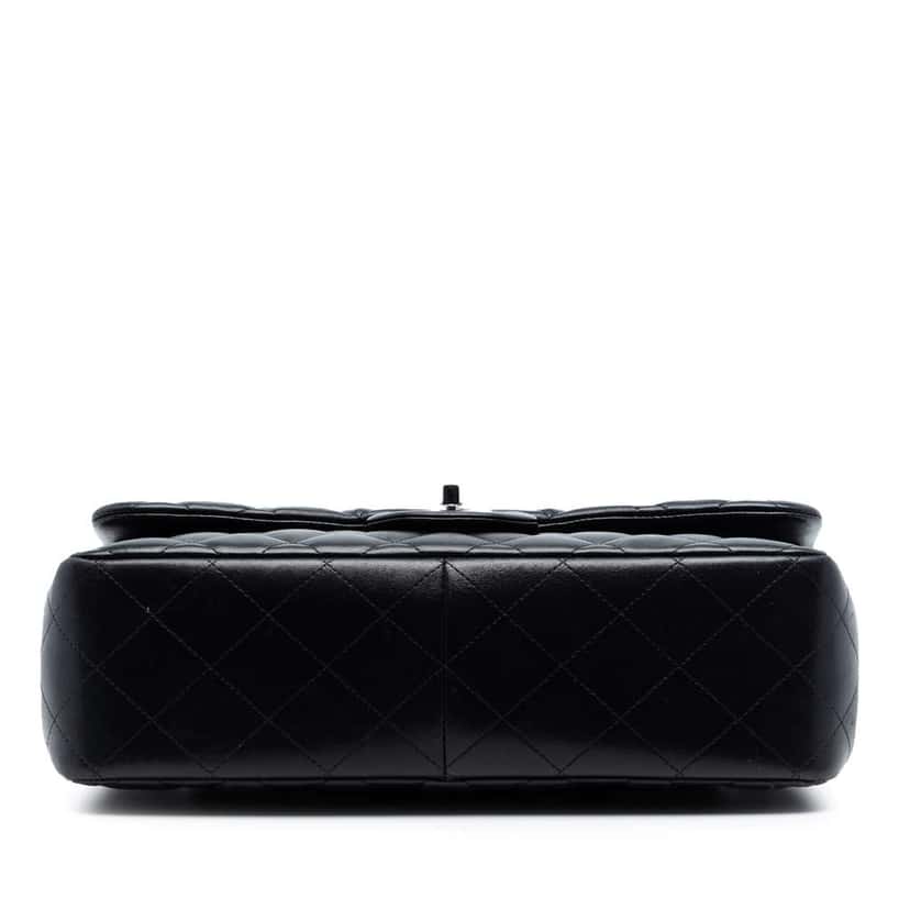 Chanel Jumbo Classic Lambskin Double Flap Black Leather Very good condition - Inside View