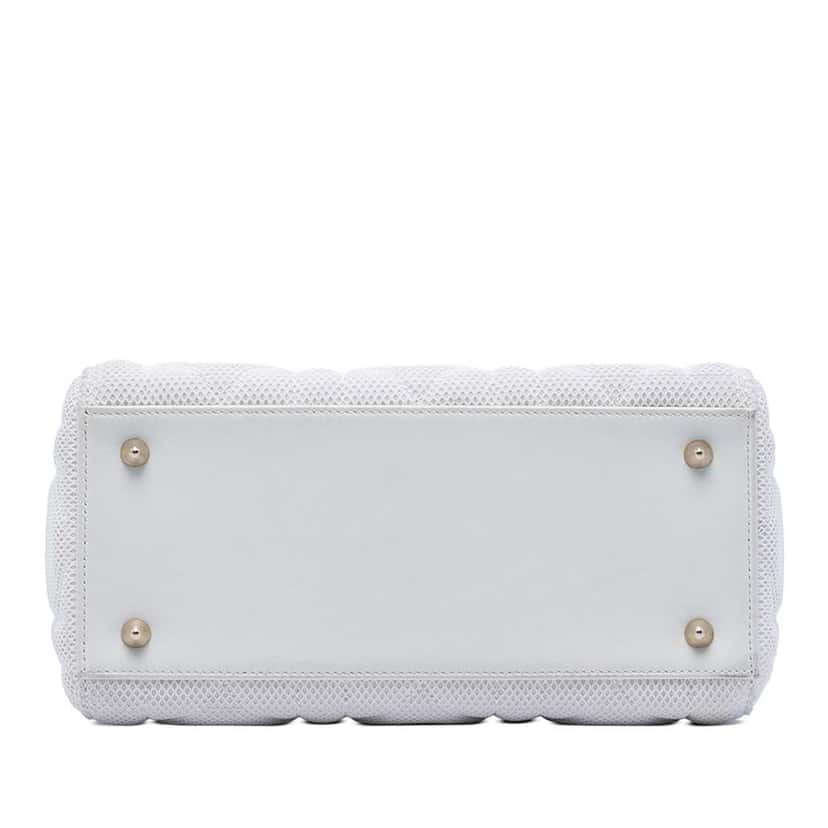 Dior Medium Mesh Cannage Lady Dior White Polyester Good condition - Inside View