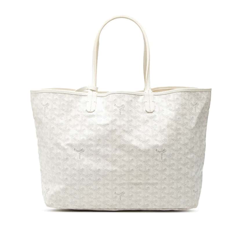 Goyard Goyardine Saint Louis PM White Canvas Good condition - Front View