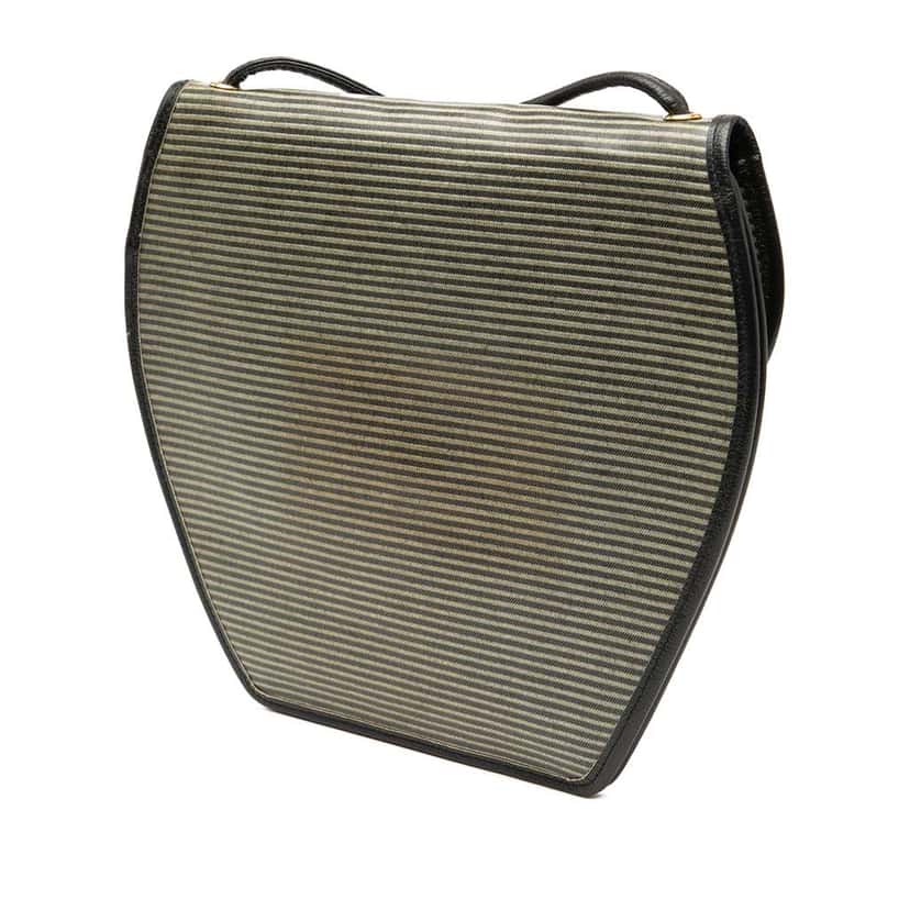 Saint Laurent Coated Canvas Crossbody Grey Canvas Good condition - Back View