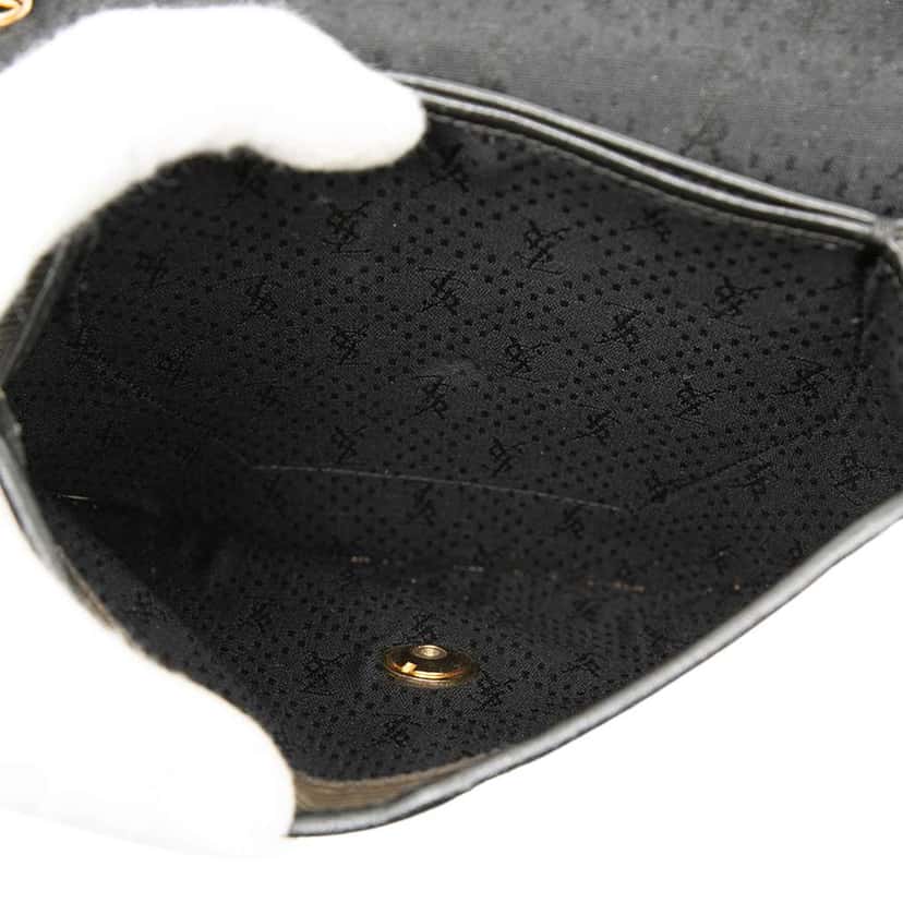 Saint Laurent Coated Canvas Crossbody Grey Canvas Good condition - Model View