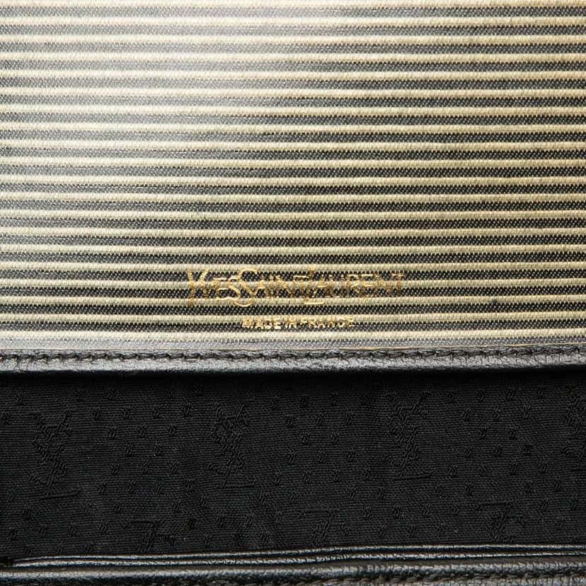 Saint Laurent Coated Canvas Crossbody Grey Canvas Good condition - Box View