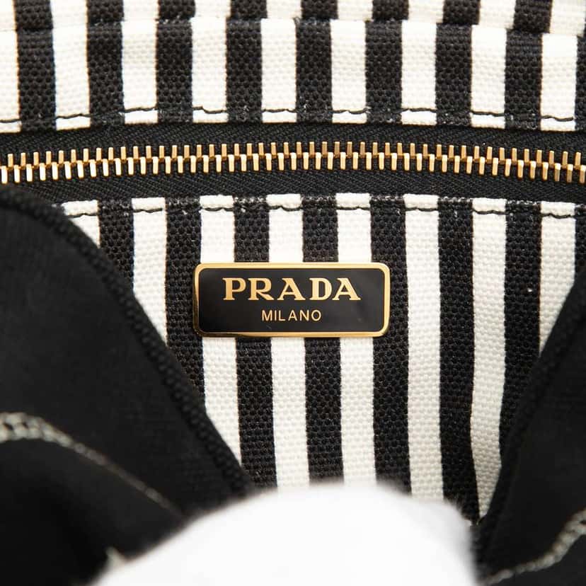 Prada Canvas Canapa Logo Pouch Black Canvas Good condition - Box View