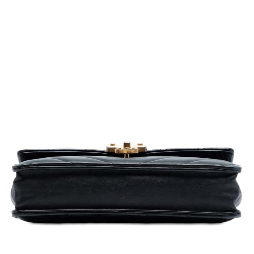 Chanel Mixed Quilt Calfskin Golden Class Wallet on Chain Black Leather Very good condition - Inside View