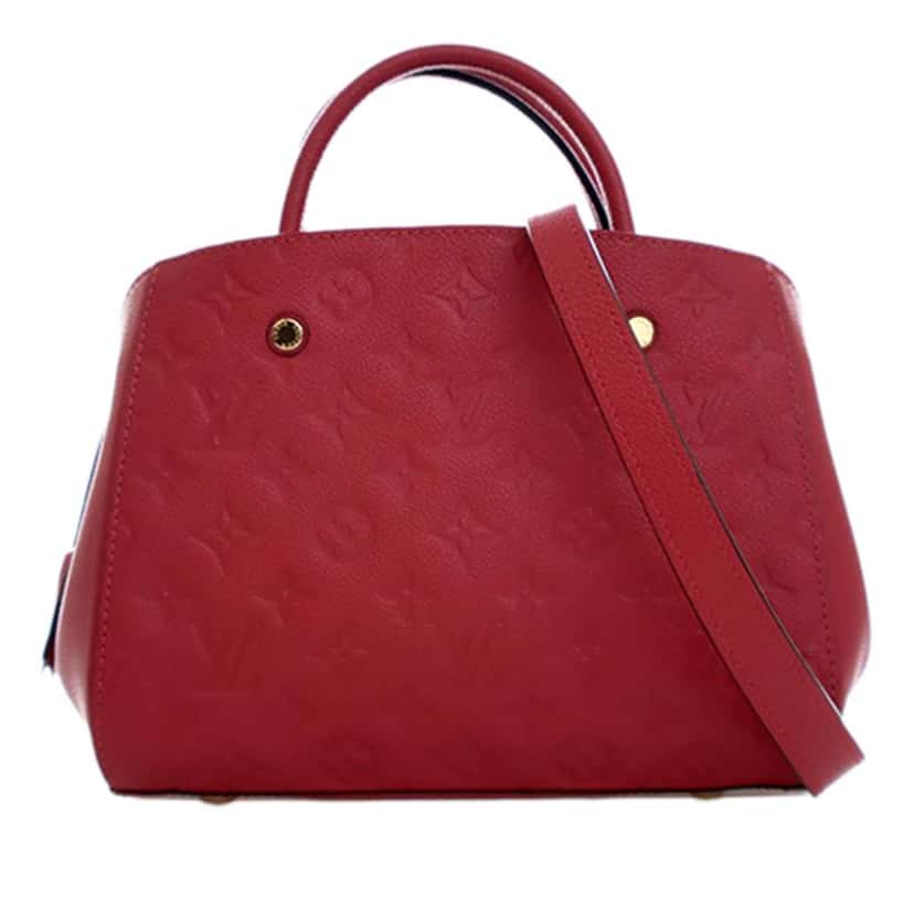 Louis Vuitton Monogram Empreinte Montaigne BB Red Leather Very good condition - Front View