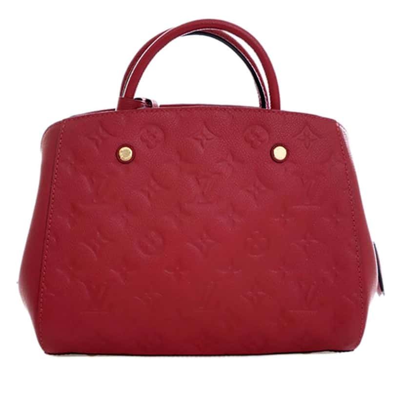 Louis Vuitton Monogram Empreinte Montaigne BB Red Leather Very good condition - Back View