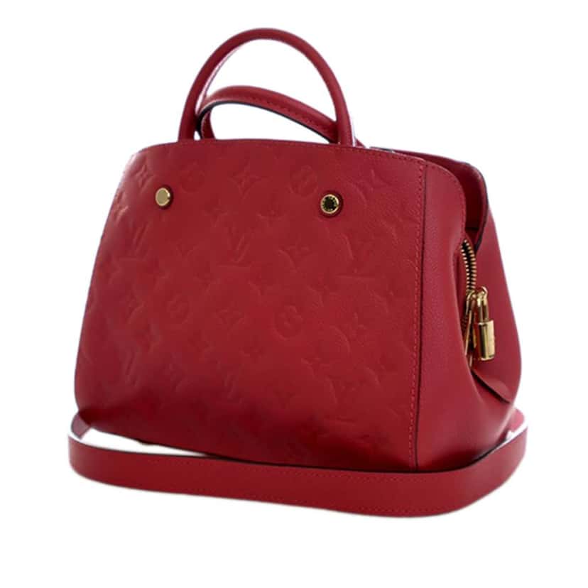 Louis Vuitton Monogram Empreinte Montaigne BB Red Leather Very good condition - Model View