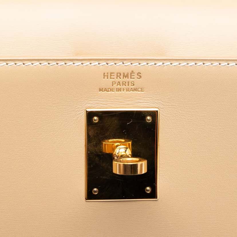 Hermès Box Calf Kelly Sellier 32 Brown Leather Very good condition - Box View
