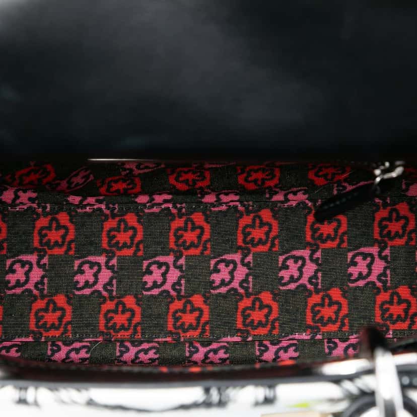 Dior Limited Edition Daniel Gordon Art Small Lambskin Cannage Lady Dior White Leather Very good condition - Model View