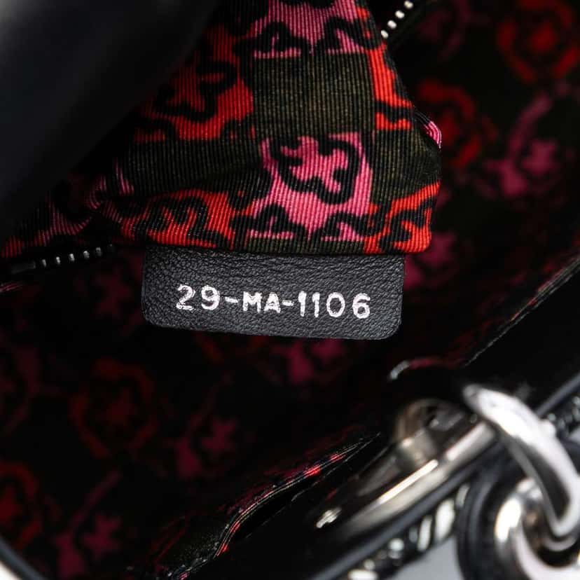 Dior Limited Edition Daniel Gordon Art Small Lambskin Cannage Lady Dior White Leather Very good condition - Box View