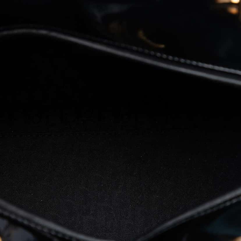 Dior Large Patent Cannage Lady Dior Black Leather Very good condition - Model View