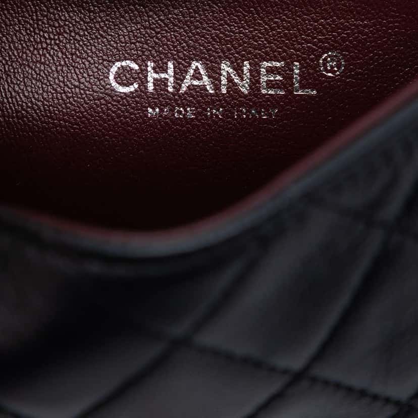 Chanel Mini Rectangular Classic Lambskin Single Flap Black Leather Good condition - Box View