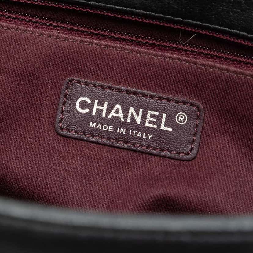 Chanel Small Quilted Calfskin CC Enchained Accordion Flap Grey Leather Very good condition - Box View