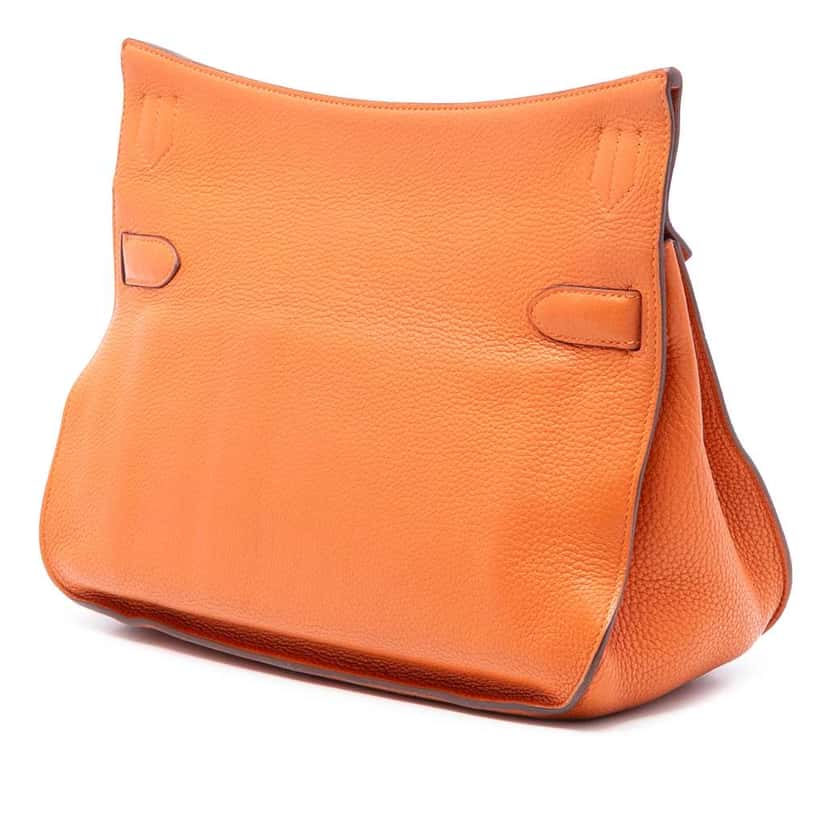 Hermès Clemence Jypsiere 34 Orange Leather Very good condition - Back View