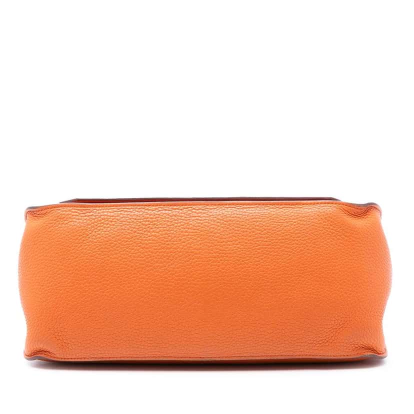 Hermès Clemence Jypsiere 34 Orange Leather Very good condition - Inside View