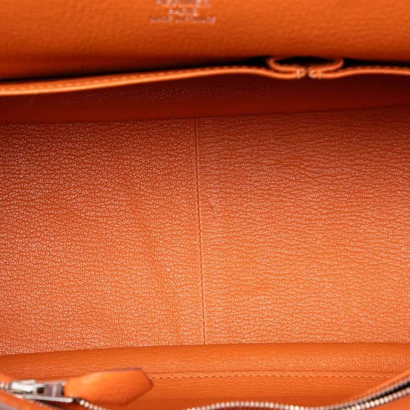 Hermès Clemence Jypsiere 34 Orange Leather Very good condition - Model View