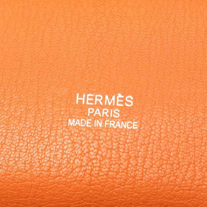 Hermès Clemence Jypsiere 34 Orange Leather Very good condition - Box View