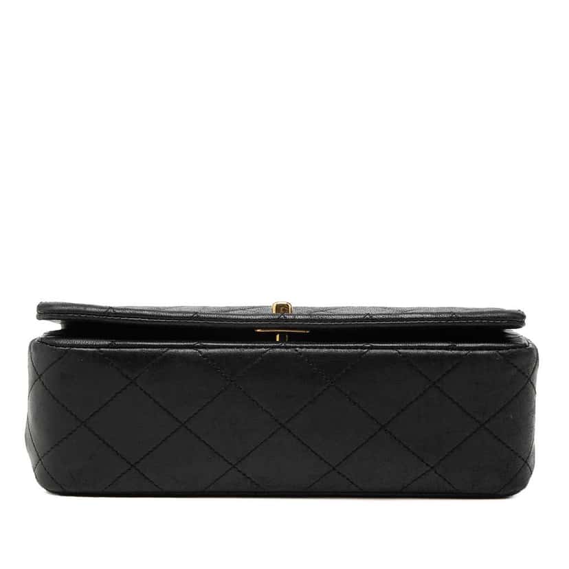 Chanel Mini CC Quilted Lambskin Full Flap Black Leather Very good condition - Inside View