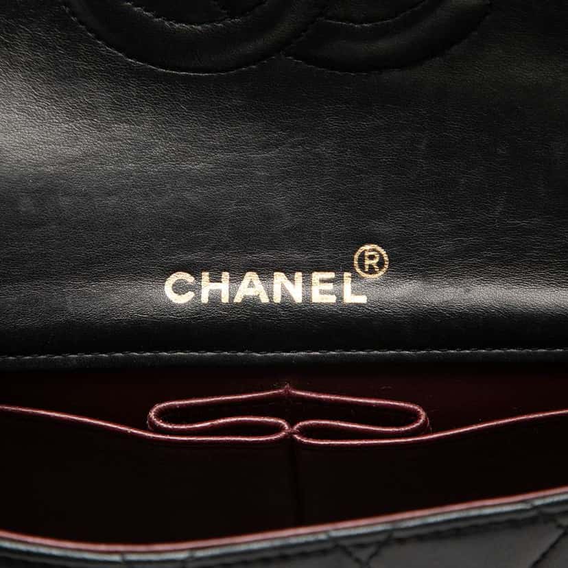 Chanel Mini CC Quilted Lambskin Full Flap Black Leather Very good condition - Box View