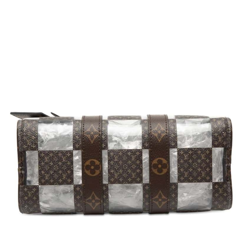 Louis Vuitton PVC and Monogram Chess Keepall Bandouliere 25 Brown Very good condition - Inside View