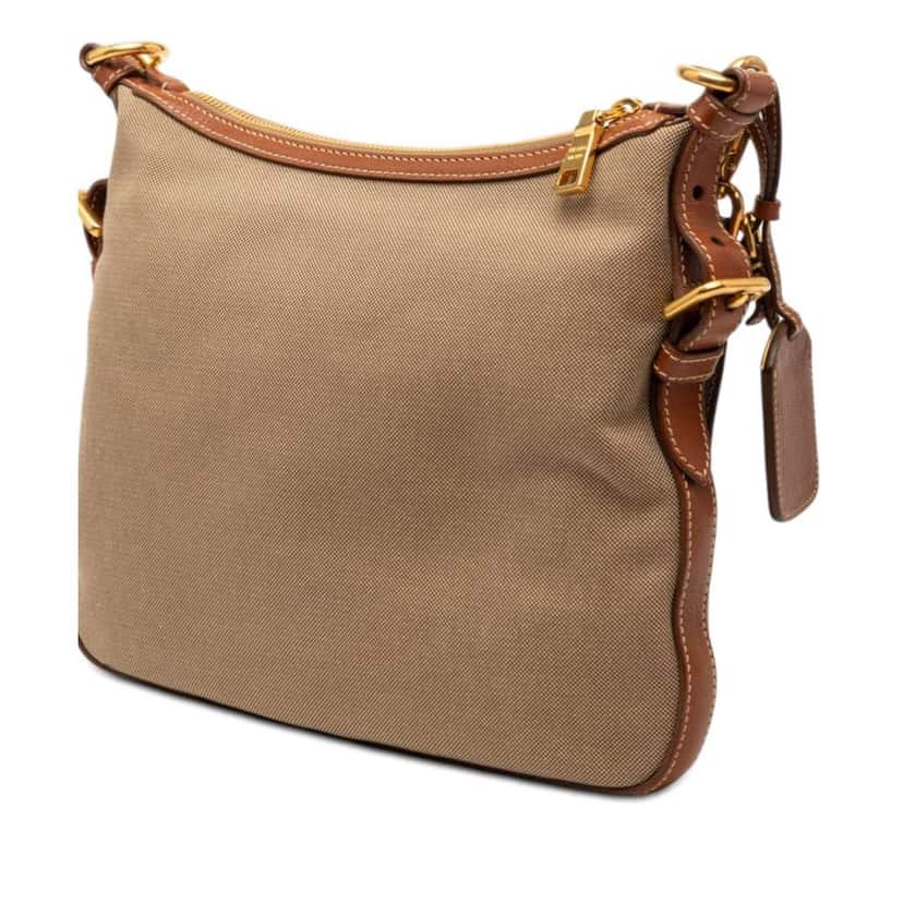 Prada Canvas Canapa Logo Crossbody Brown Canvas Very good condition - Back View