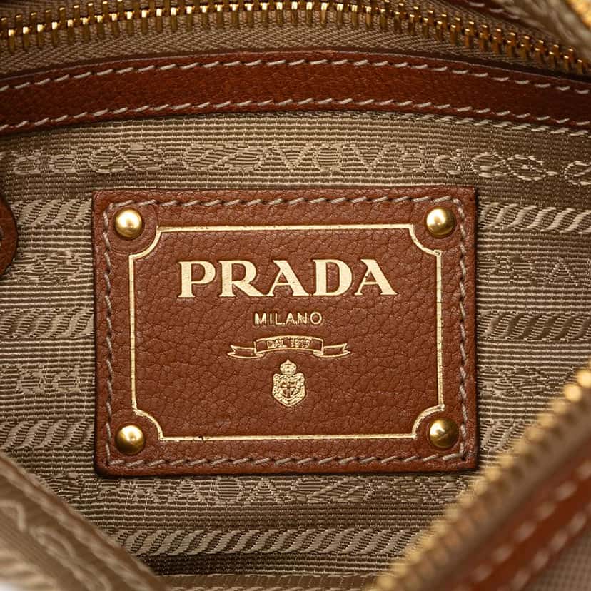Prada Canvas Canapa Logo Crossbody Brown Canvas Very good condition - Box View