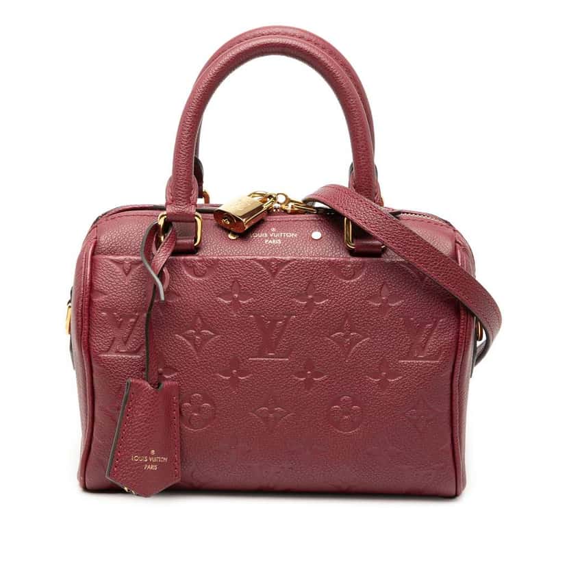 Louis Vuitton Monogram Empreinte Speedy Bandouliere 20 Red Leather Very good condition - Front View