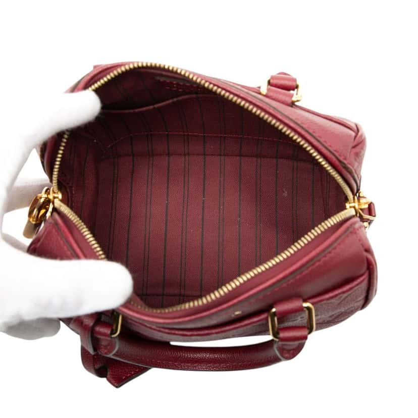 Louis Vuitton Monogram Empreinte Speedy Bandouliere 20 Red Leather Very good condition - Model View
