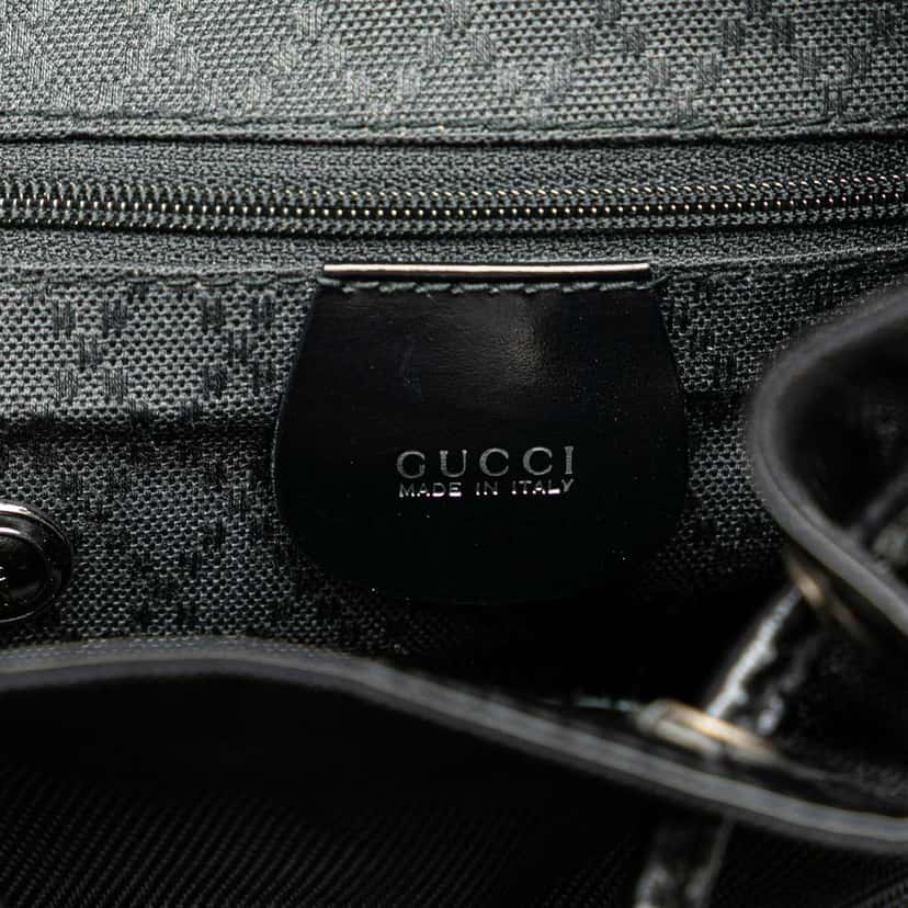 Gucci Mini Bamboo Nylon Backpack Black Good condition - Box View