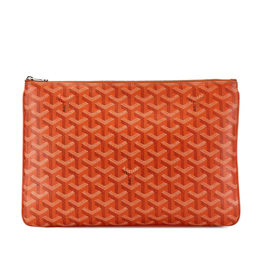 Goyard Goyardine Senat MM Orange Canvas Very good condition - Front View
