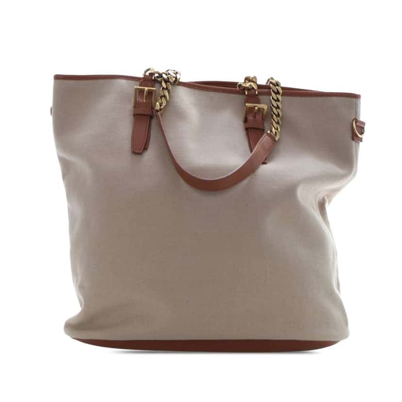 Saint Laurent Large Canvas Shopping Tote Brown Canvas Very good condition - Inside View