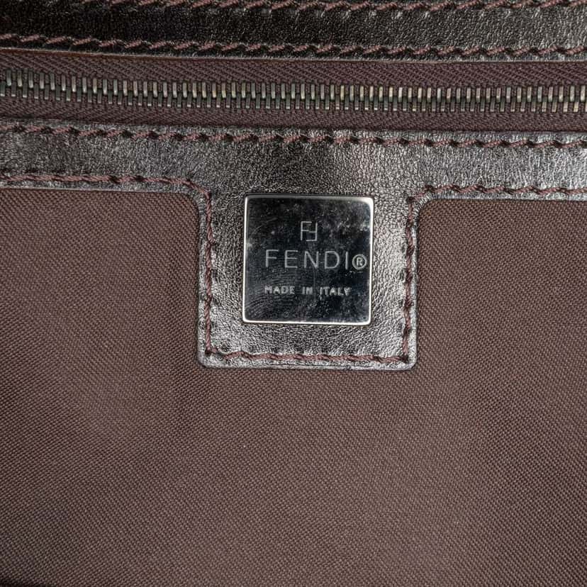 Fendi Zucchino Canvas Handbag Brown Canvas Very good condition - Box View