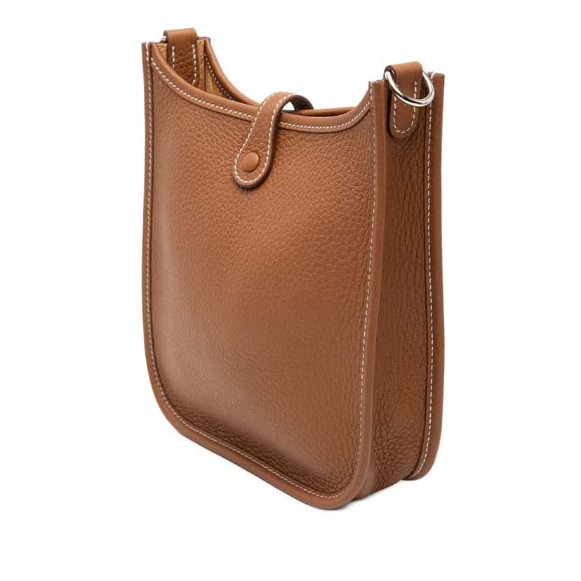 Hermès Clemence Evelyne 16 TPM Brown Leather Good condition - Back View